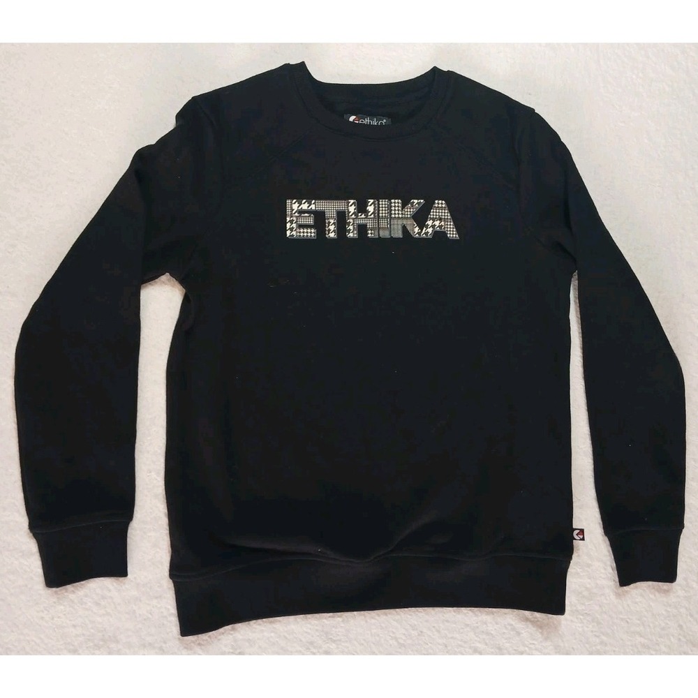 Ethika‎ Sweater Large Mens Black Graphic Brand Soft Comfortable Casual Pullover